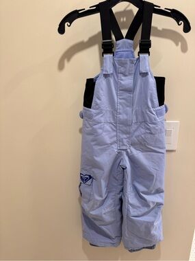 Roxy Light purple lavender Kids Snow Overalls with Black Straps